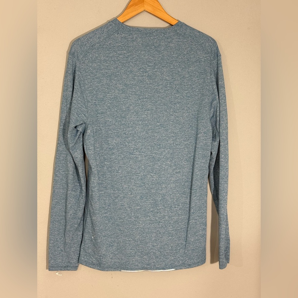 Lululemon Long Sleeve Heathered Blue Men’s Shirt SzMed/Lg